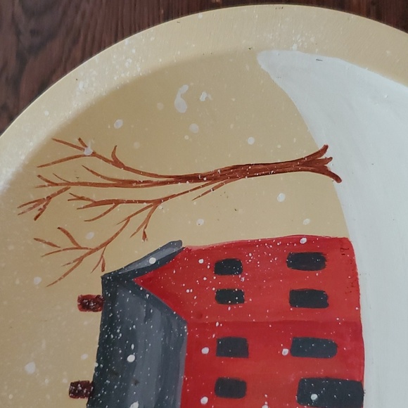 1990's Hand Painted (Local Artist) Wooden Bowl - Picture 7 of 8